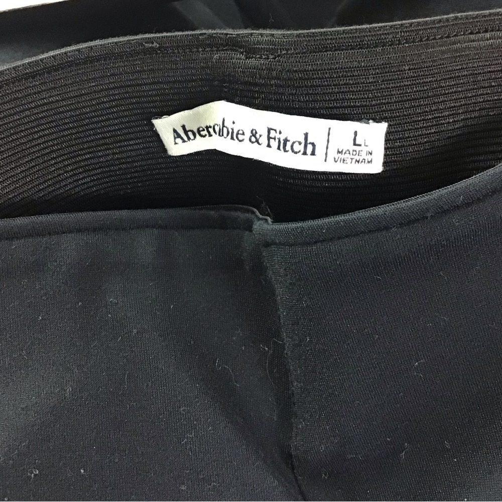 Abercrombie & Fitch Black Ponte Pullon Flare Pants Split Side Ankle Women’s L - Picture 4 of 9